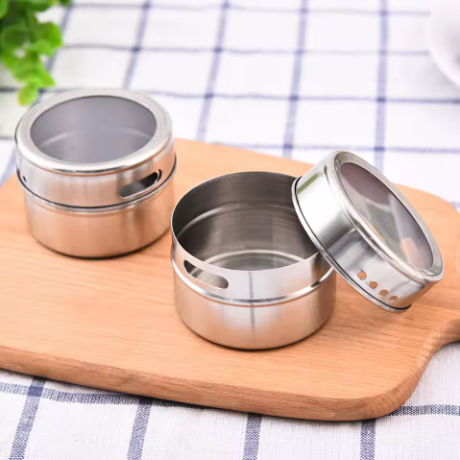 Magnetic Spice Rack with Tins